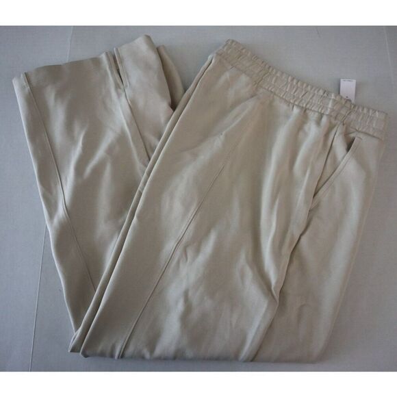 Old Navy Active Women's Sz XL Beige Dynamic Fleece High-Rise Wide Leg Pants - Picture 13 of 13